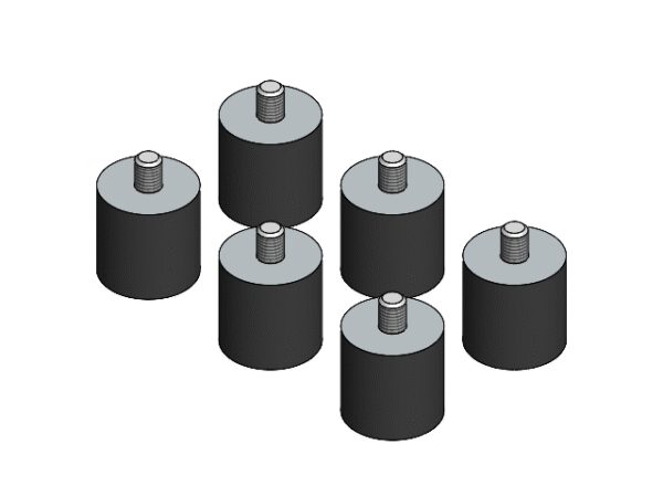 DAMPER SET H=30mm M8 Male Female (6x)