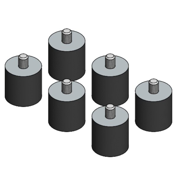 DAMPER SET H=30mm M8 Male Female (6x)