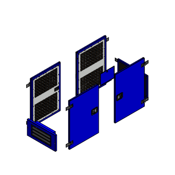 PANEL SET STANDARD CANOPY (IP-SERIES) - RAL 5005 (BLUE)