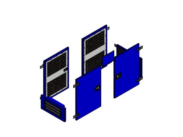 PANEL SET STANDARD CANOPY (IP-SERIES) - RAL 5005 (BLUE)