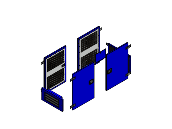 PANEL SET STANDARD CANOPY (IP-SERIES) - RAL 5005 (BLUE)