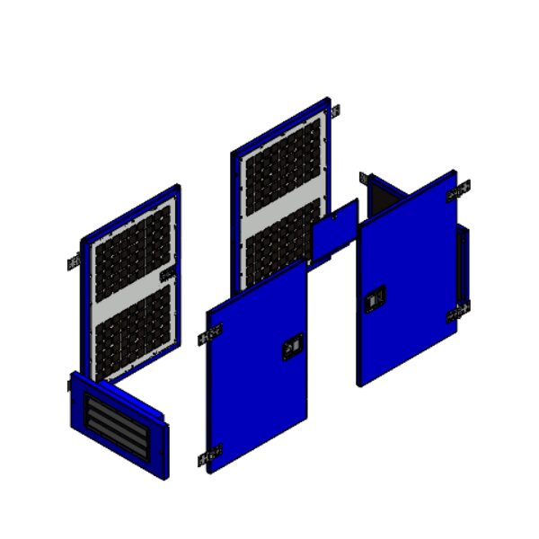PANEL SET STANDARD CANOPY (IP-SERIES) - RAL 5005 (BLUE)