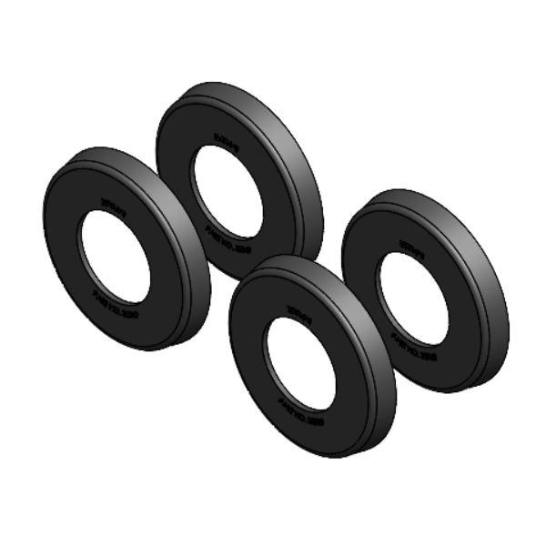 PISTON COLLAR IP-160 RUBBER SET (4x)