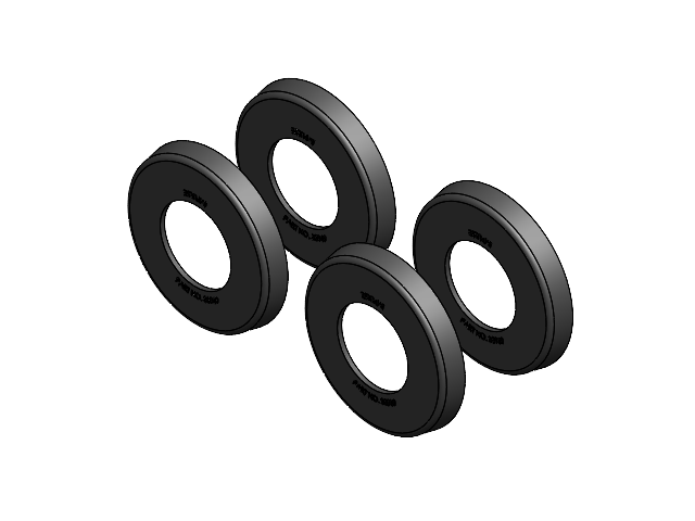 PISTON COLLAR IP-160 RUBBER SET (4x)