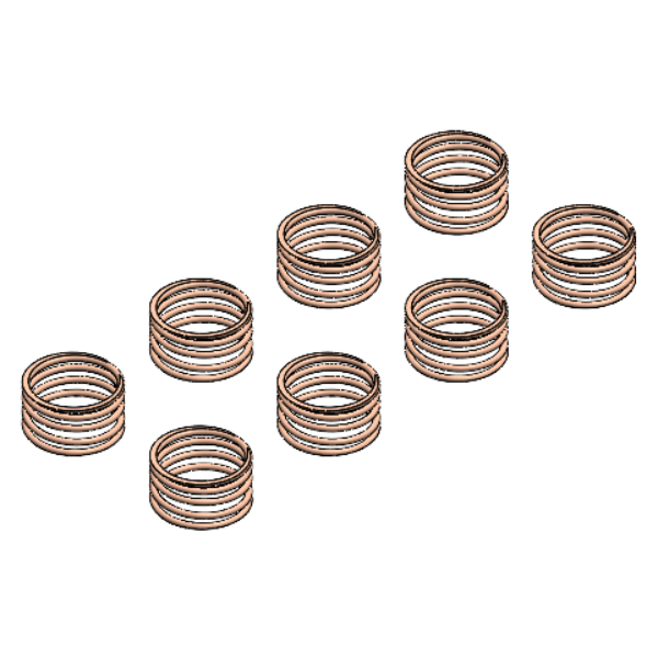 VALVE SPRING BRONZE 3 mm L=65 mm SET (8x)