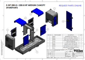 E-SIP 200-8 + 200-8 HP MEDIUM CANOPY Spareparts