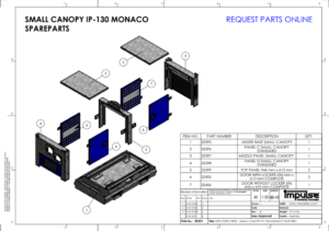 SMALL CANOPY IP-130 MONACO Spareparts