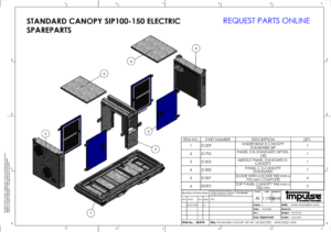 STANDARD CANOPY SIP 100-150 ELECTRIC Spareparts