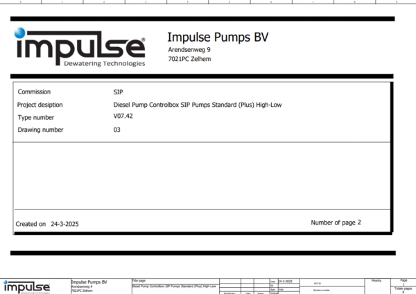 V07.42_03 Diesel Pump Controlbox SIP Pumps Standard (Plus) High-Low - Wiring Diagram