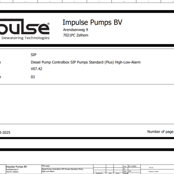 V07.42_03 Diesel Pump Controlbox SIP Pumps Standard (Plus) High-Low-Alarm - Wiring Diagram