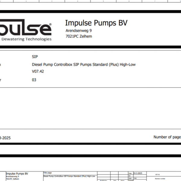 V07.42_03 Diesel Pump Controlbox SIP Pumps Standard (Plus) High-Low - Wiring Diagram