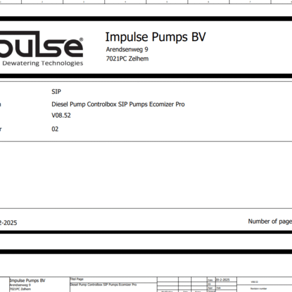 V08.52_02 Diesel Pump Controlbox SIP Pumps Ecomizer pro - Wiring Diagram