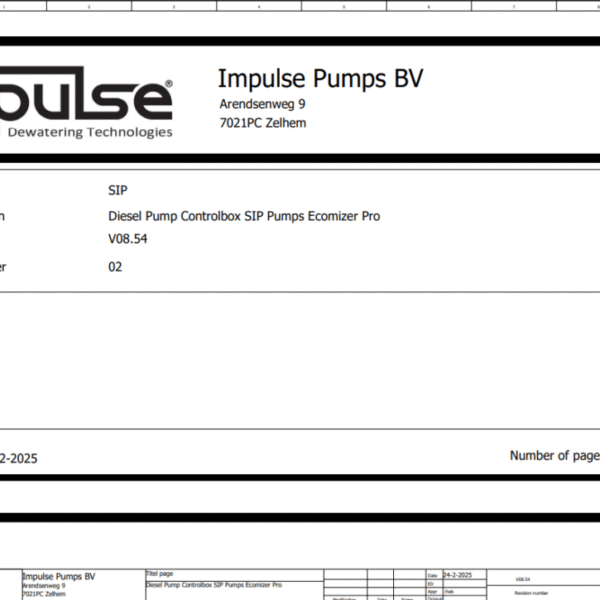 V08.54_02 Diesel Pump Controlbox SIP Pumps Ecomizer pro - Wiring Diagram
