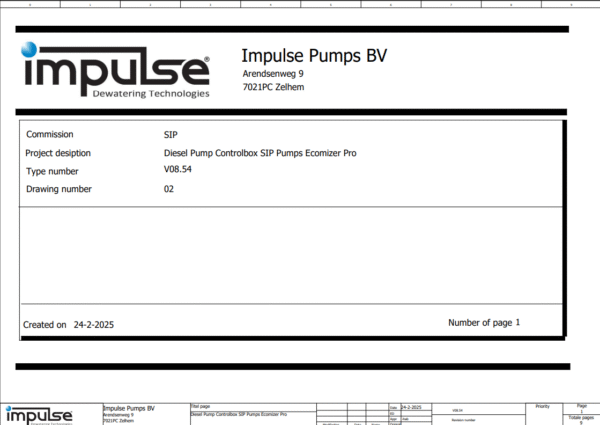 V08.54_02 Diesel Pump Controlbox SIP Pumps Ecomizer pro - Wiring Diagram