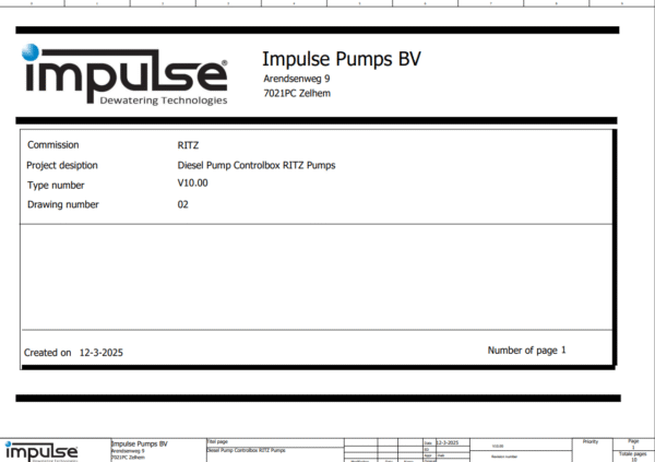 V10.00_02 Diesel Pump Controlbox RITZ Pumps - Wiring Diagram