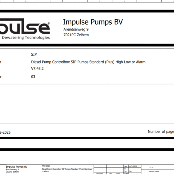 V7.43.2_03 Diesel Pump Controlbox SIP Pumps Standard (Plus) High-Low or Alarm - Wiring Diagram